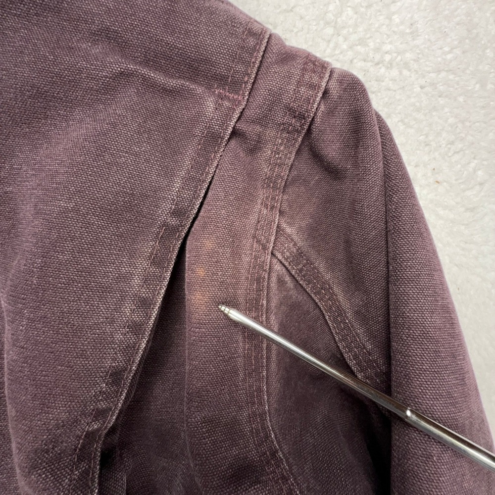 Carhartt Sierra Jacket Sherpa Lined Womens Small WJ141 DWN Deep Wine Purple - Picture 14 of 16